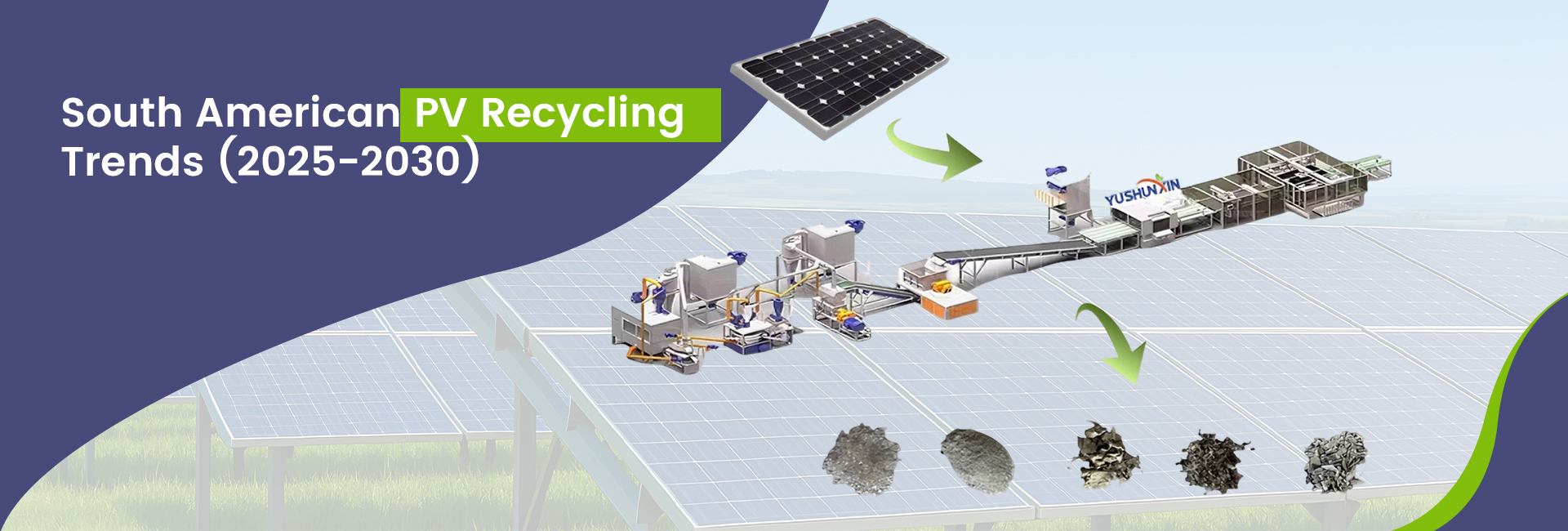 Isbeddellada Dib-u-warshadaynta PV Koonfurta Ameerika (2025-2030) Calan South American PV Recycling Trends (2025-2030) Banner