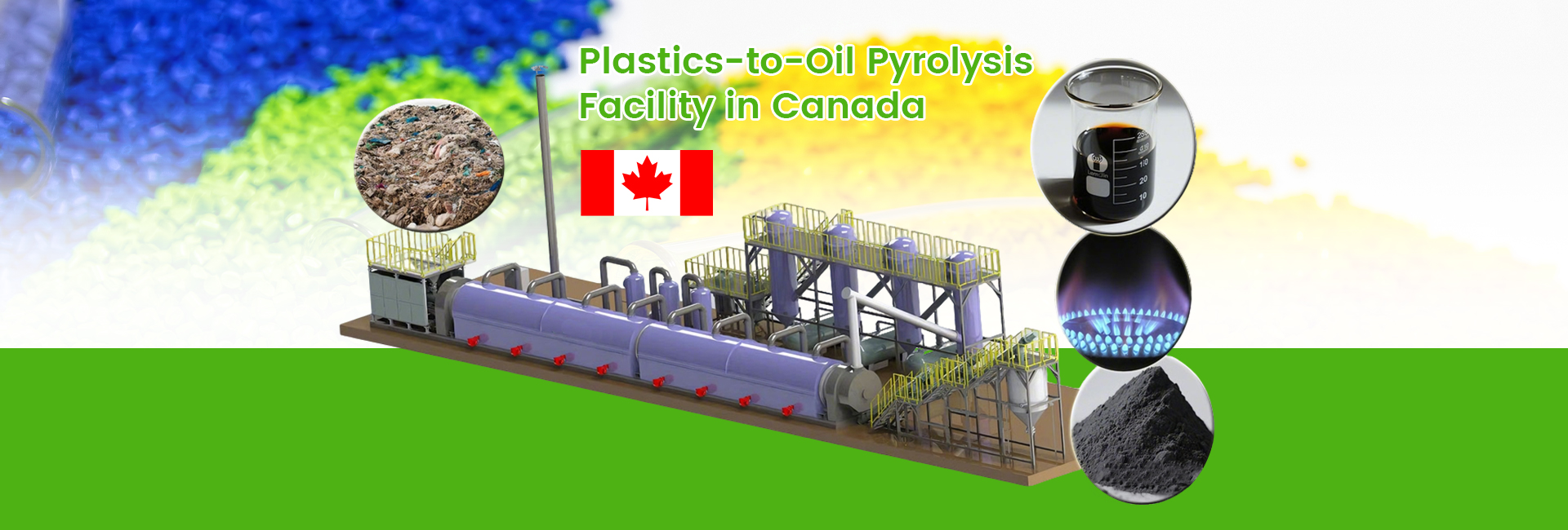 the Banner of Plastics to Oil Pyrolysis Facility in Canada the Banner of Plastics to Oil Pyrolysis Facility in Canada